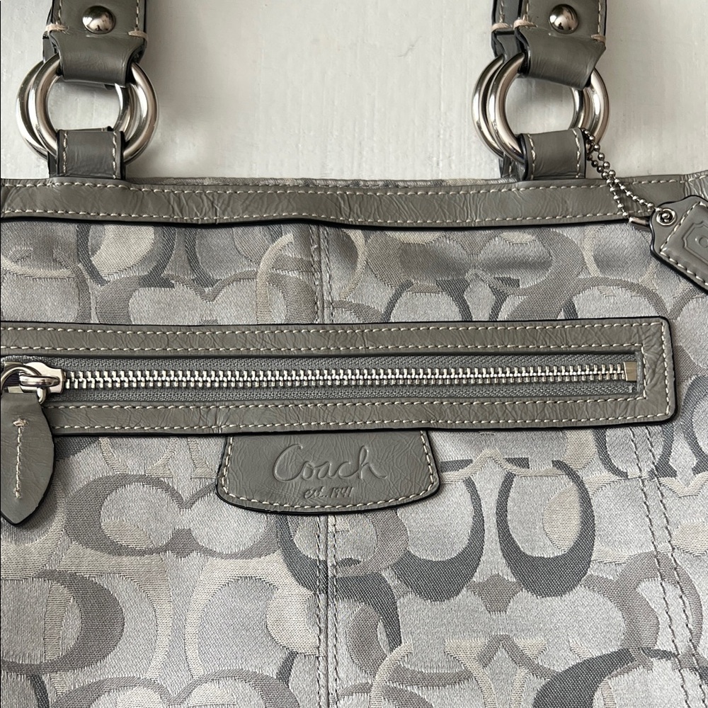Coach Silver Signature Tote Bag - Picture 12 of 12